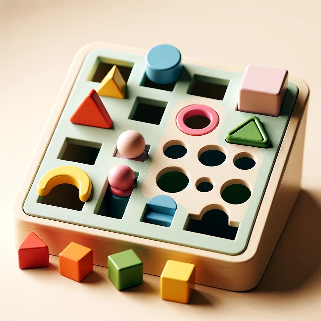 An AI-generated picture of a shape sorter toy